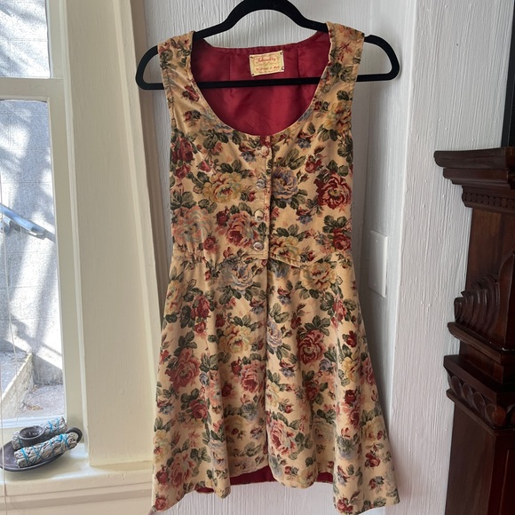 Beautiful Rare Vintage 60s Velvet Mini Vest Dress - Picture 1 of 6